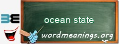 WordMeaning blackboard for ocean state